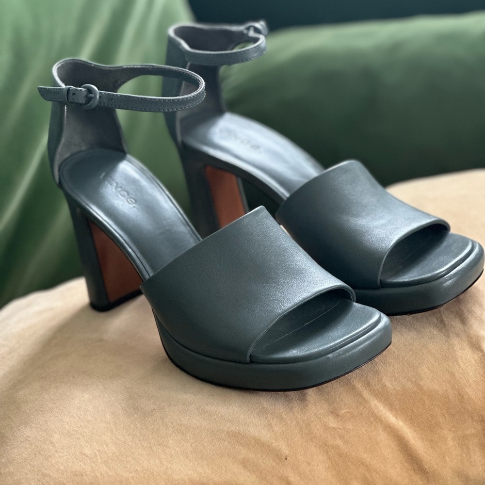 Vince Elegant Gray Women's Heels - Picture 2 of 4